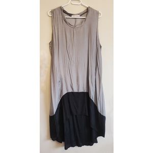 Glam & Fame Grey and Black Tunic Large L